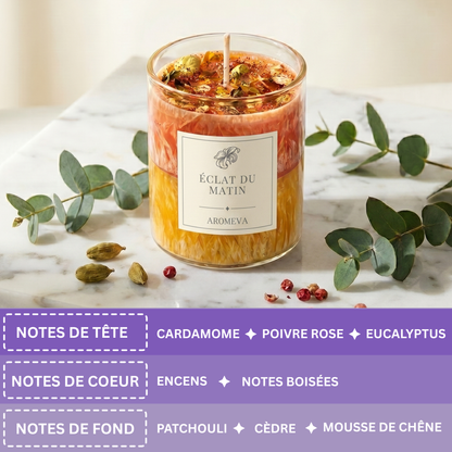 Bougie d'aromathérapie Éclat du Matin — Aromeva