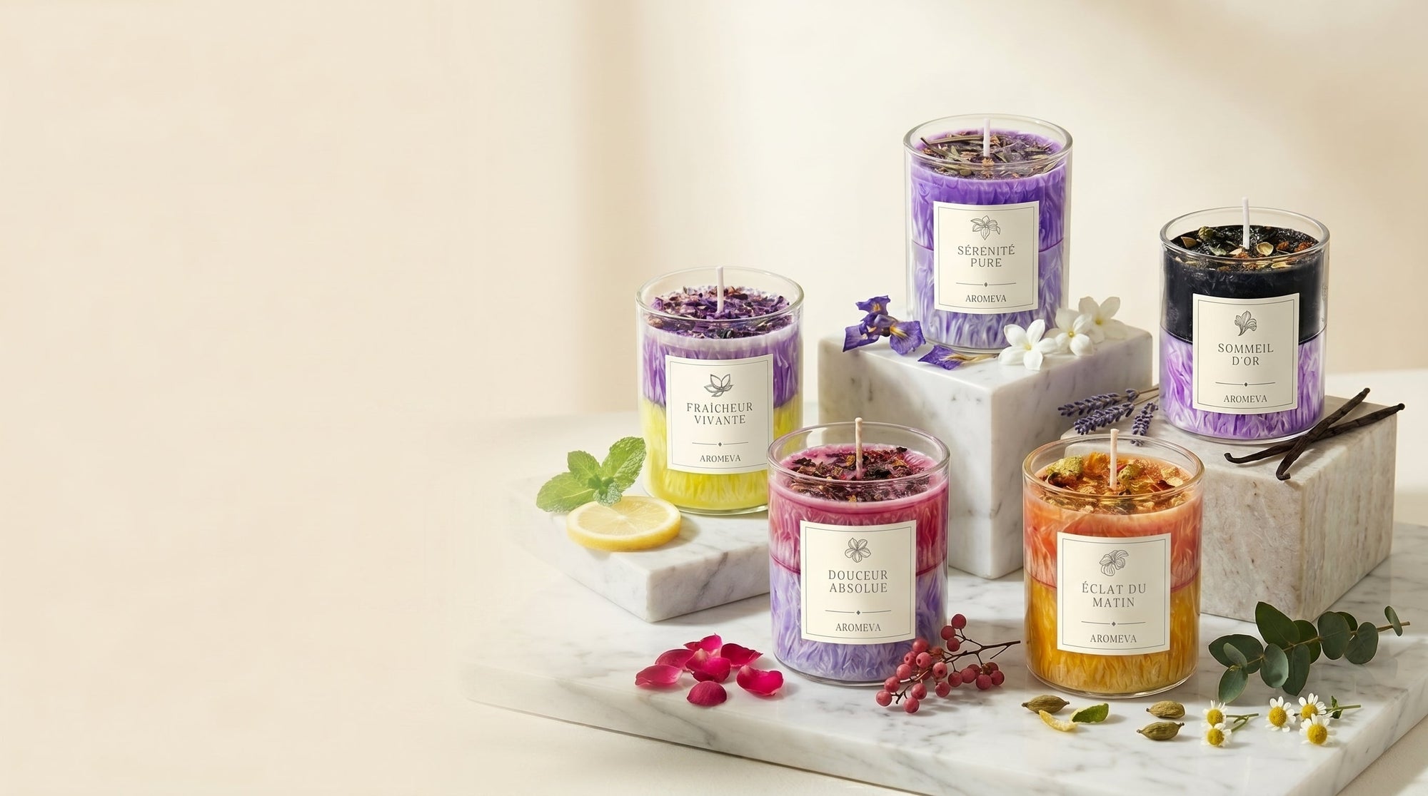 Bougies d'aromathérapie